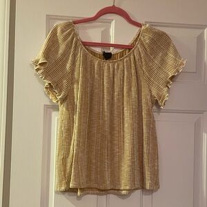 Yellow & White Striped Blouse